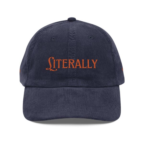 Vintage Embroidered Corduroy Cap - Casual Hat for Everyday Wear