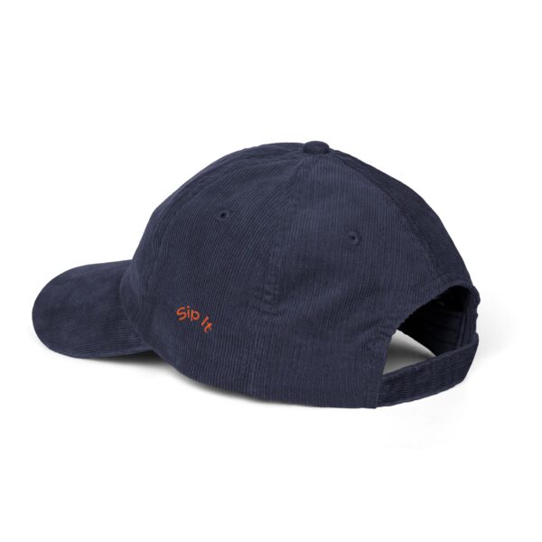 Vintage Embroidered Corduroy Cap - Casual Hat for Everyday Wear - Image 3